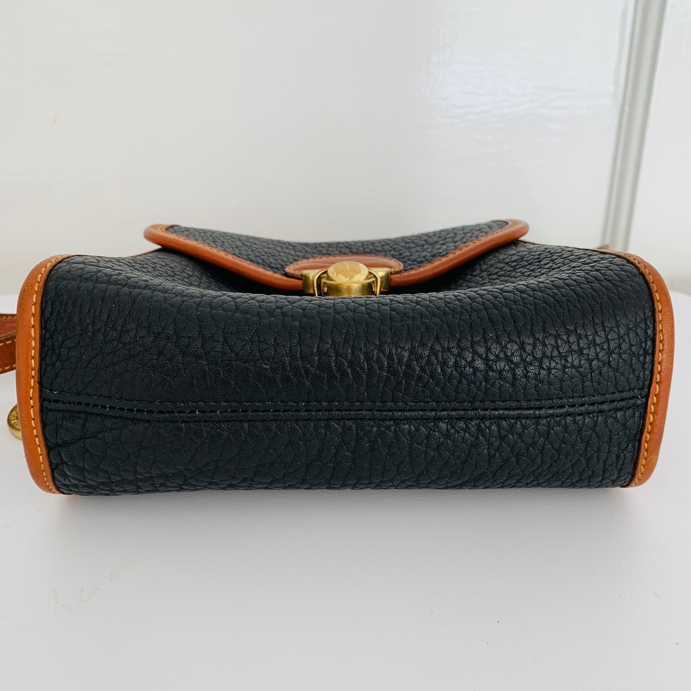 Dooney & Bourke Vintage 90s All-Weather Leather Navy Little Lock Bag Crossbody - Picture 7 of 16